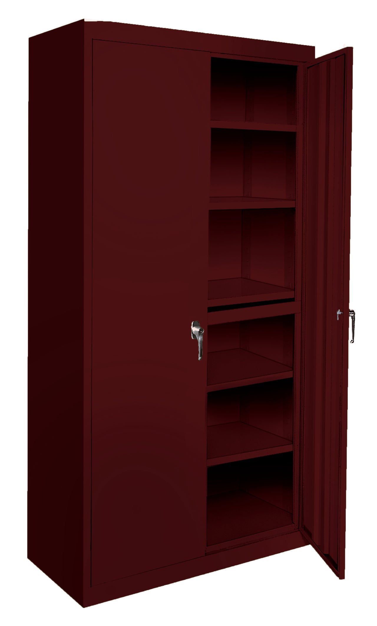 Steel Cabinets USA All Adjustable Series With 5 Shelves - 48x24x72 Wine Red