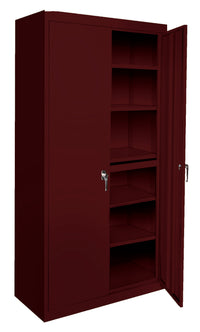 Thumbnail for Steel Cabinets USA All Adjustable Series With 5 Shelves - 48x18x78 Wine Red