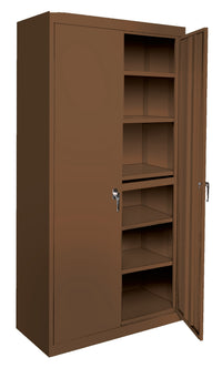 Thumbnail for Steel Cabinets USA All Adjustable Series With 5 Shelves - 48x24x78 Walnut