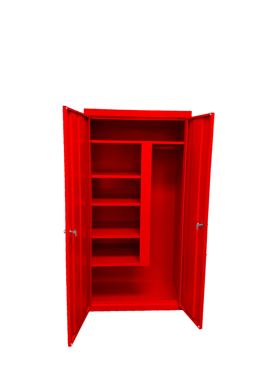 Steel Cabinets USA All Purpose Combination Cabinet - 36x21x72 Red