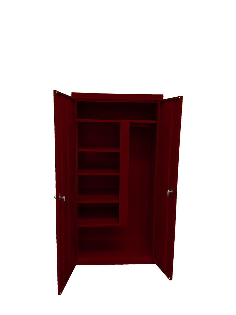 Steel Cabinets USA All Purpose Combination Cabinet - 36x21x72 Wine Red