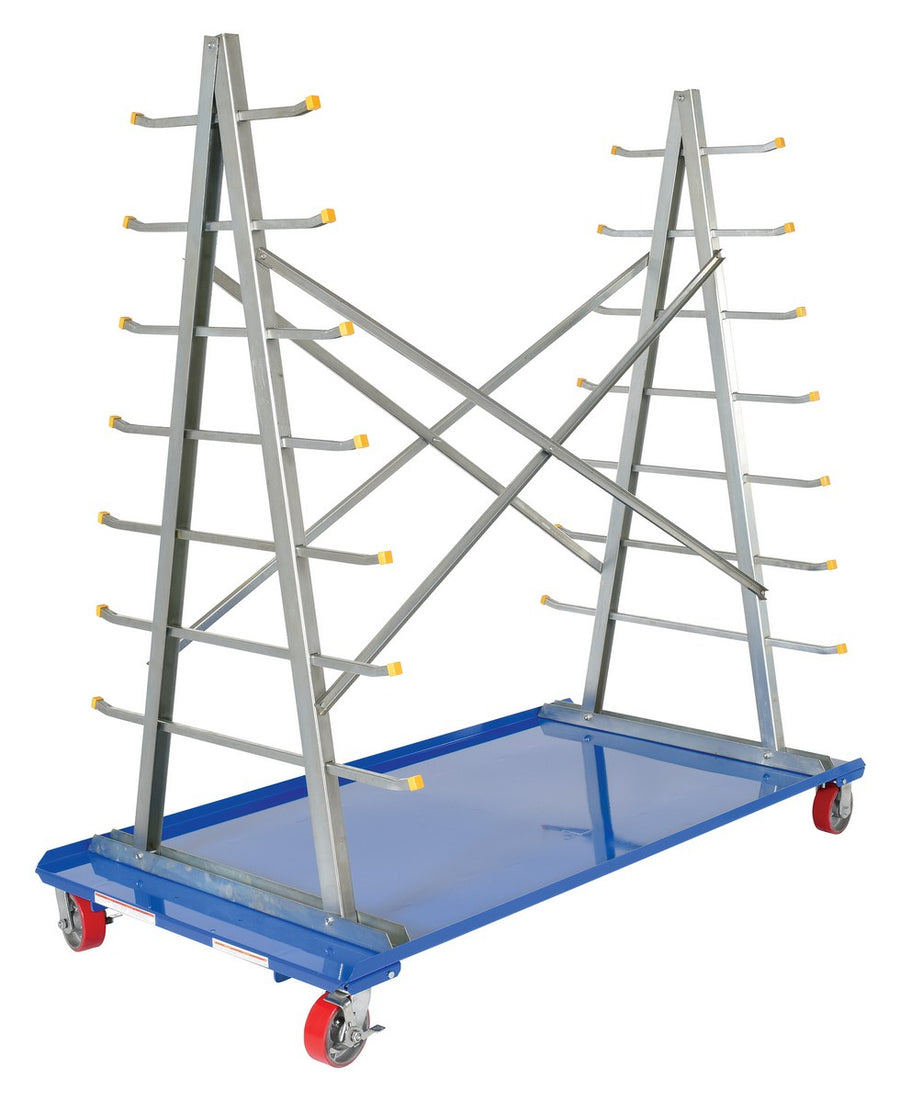 A-Frame Cart with Storage Rack