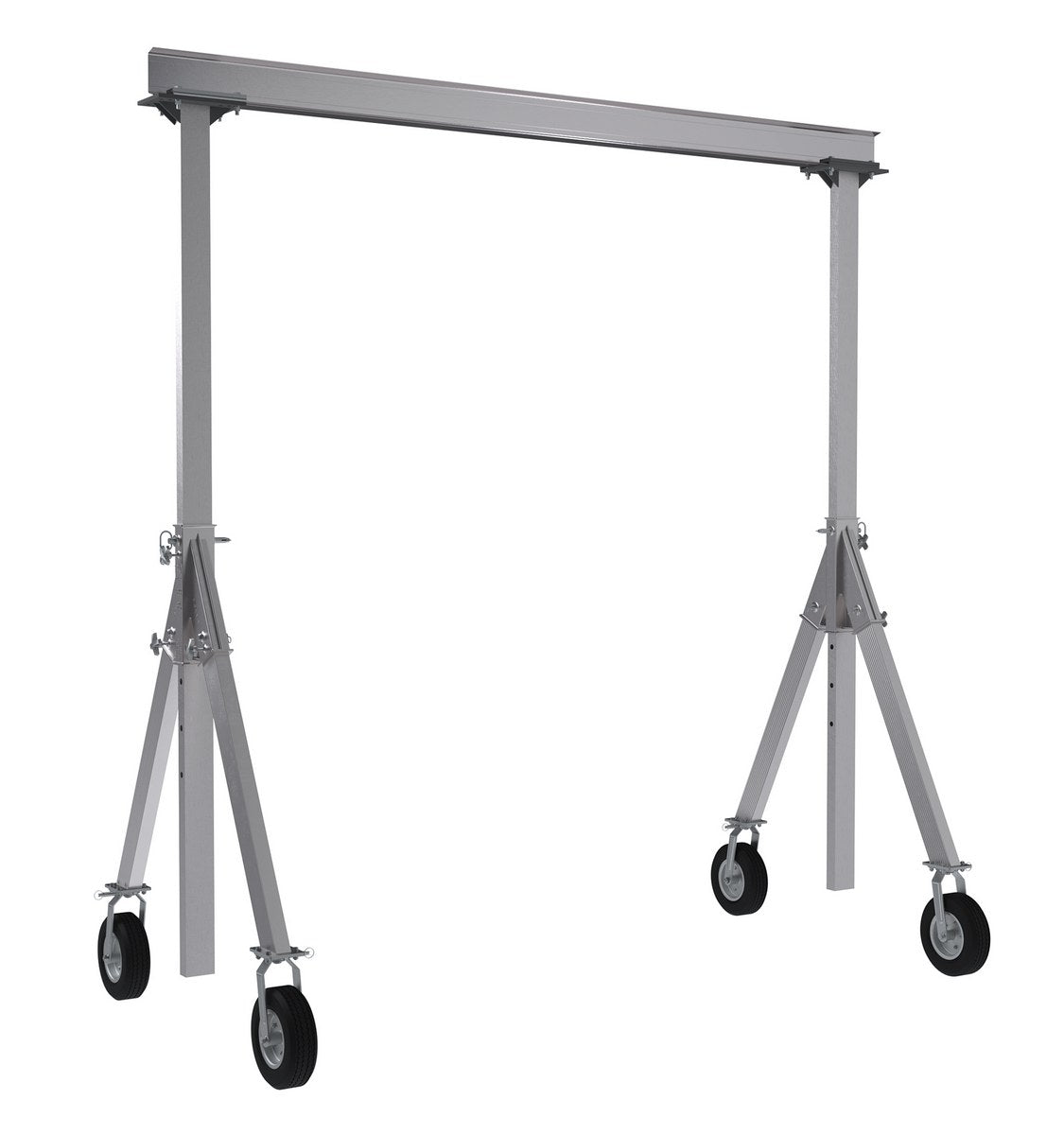 Aluminum Gantry Crane w/ Length/Height: 12'/8" & I-Beam Range: 9'6" to 12'