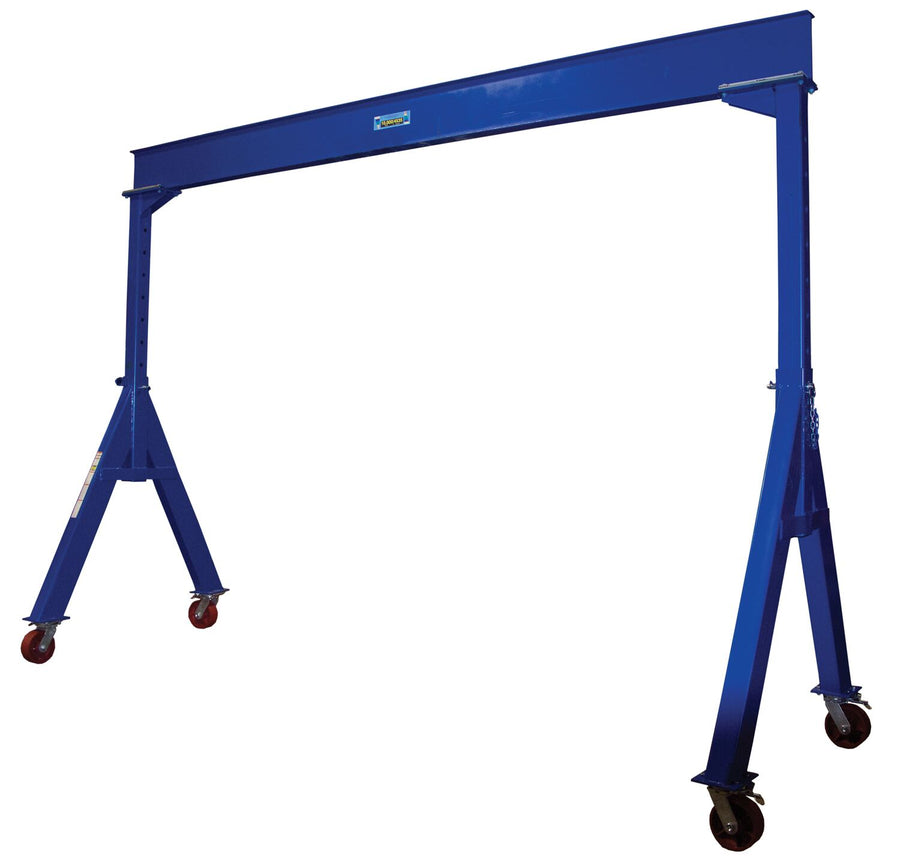 Adjustable 10,000 Cap Steel Gantry Crane w/ Length/Height: 15'/12" & I-Beam Range: 6'6" to 10'