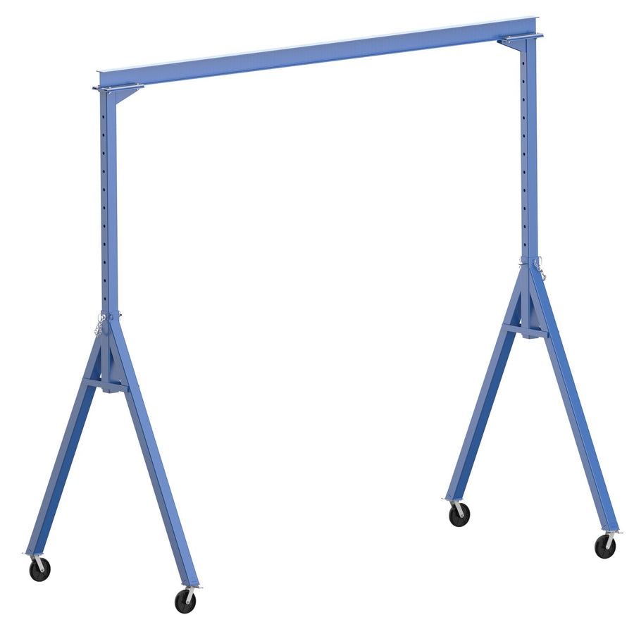 Adjustable 2,000 Cap Steel Gantry Crane w/ Length/Height: 15'/6" & I-Beam Range: 8'6" to 14'