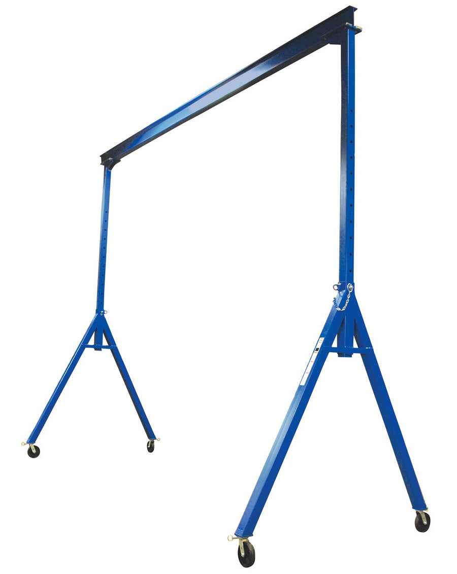 Adjustable 4,000 Cap Steel Gantry Crane w/ Length/Height: 20'/10" & I-Beam Range: 10'6" to 16'