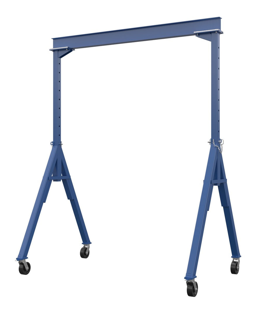 Adjustable 6,000 Cap Steel Gantry Crane w/ Length/Height: 10'/8" & I-Beam Range: 8'7" to 14'1" F