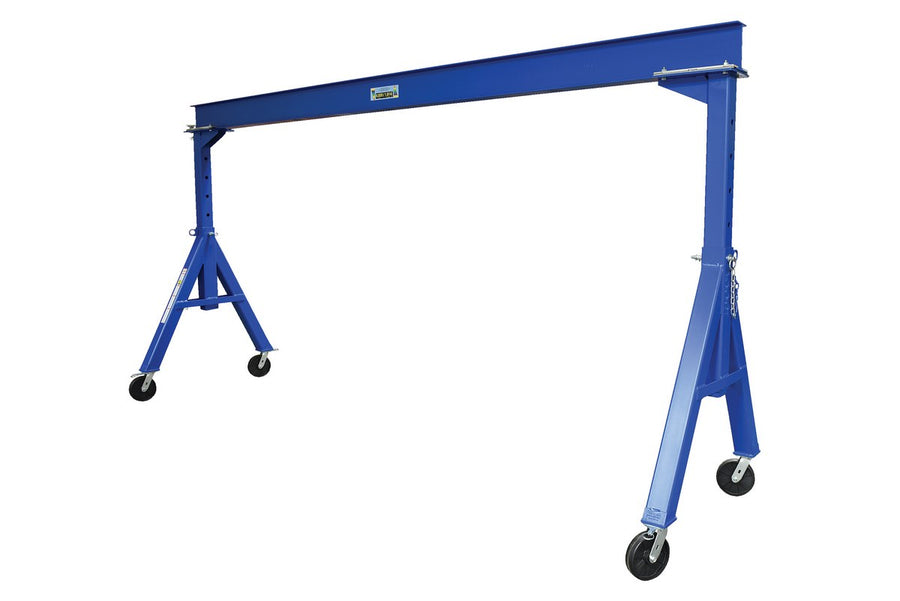 Adjustable 6,000 Cap Steel Gantry Crane w/ Length/Height: 20'/10" & I-Beam Range: 7'7" to 12'1"