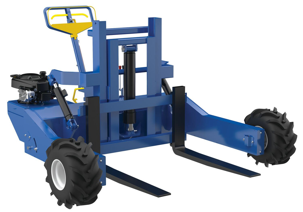 Steel 190CC Gas Powered With Power Tilt All-Terrain Pallet Truck 36 In. Fork Length 2000 Lb. Capacity Blue