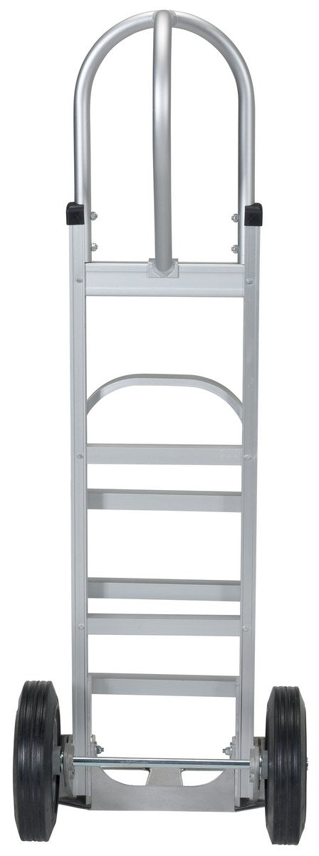 ALUM P-HANDLE HAND TRUCK HARD RUBBER