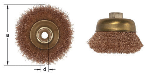 Brush Cup Crimped Wire 3" Dia