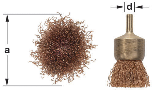 Brush End Crimped Wire 1" Dia