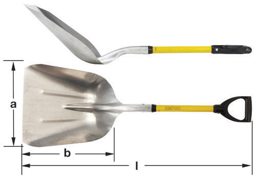 Shovel Scoop D-Grip 40" OAL