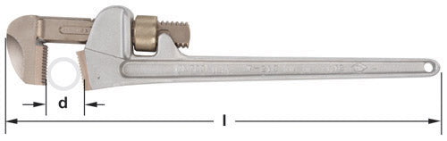 Wrench Pipe Bronze 14" OAL