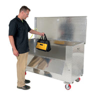 Thumbnail for ALUM TOOL BOX FOLD DOWN -CASTERS 30X60 - Model APTS3060CFD