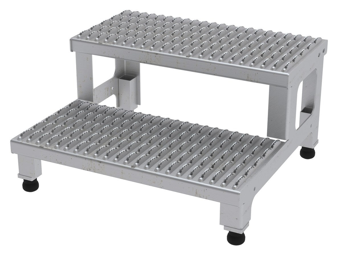 24" x 24" Stainless Steel Adjustable Serrated Step Mate Stand