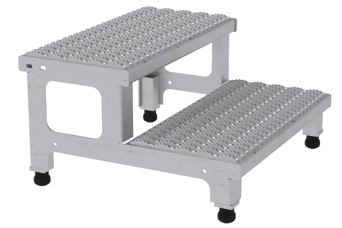 24" x 24" Stainless Steel Adjustable Serrated Step Mate Stand