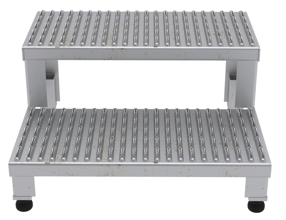 24" x 24" Stainless Steel Adjustable Serrated Step Mate Stand
