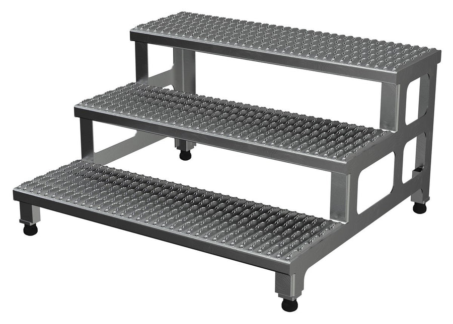 36" x 36" Aluminum Adjustable Serrated Step Mate Stand