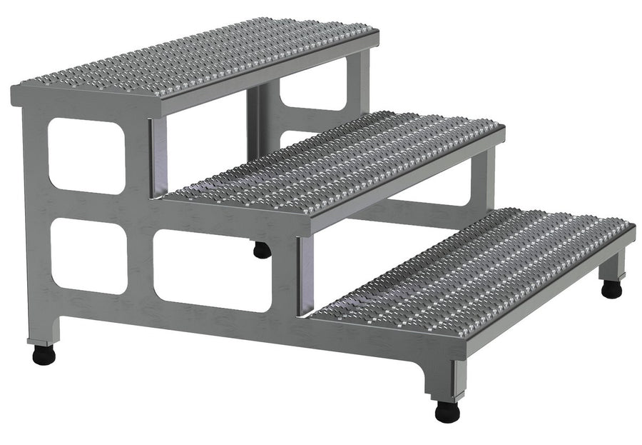 36" x 36" Aluminum Adjustable Serrated Step Mate Stand