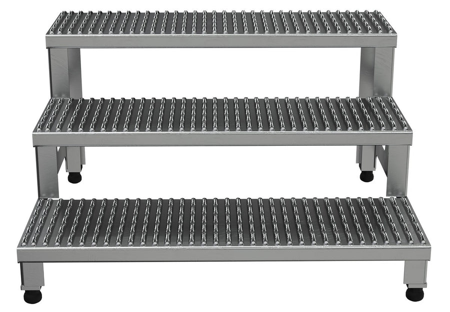36" x 36" Aluminum Adjustable Serrated Step Mate Stand