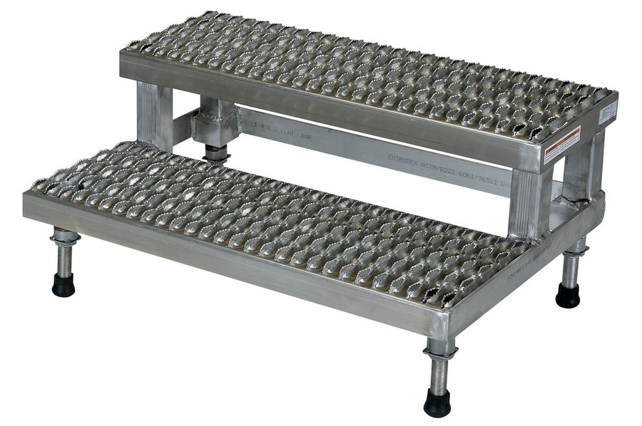 36" x 24" Aluminum Adjustable Serrated Step Mate Stand
