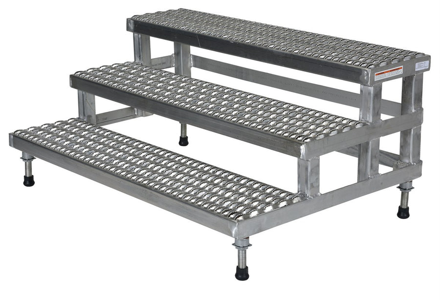 48" x 36" Stainless Steel Adjustable Serrated Step Mate Stand