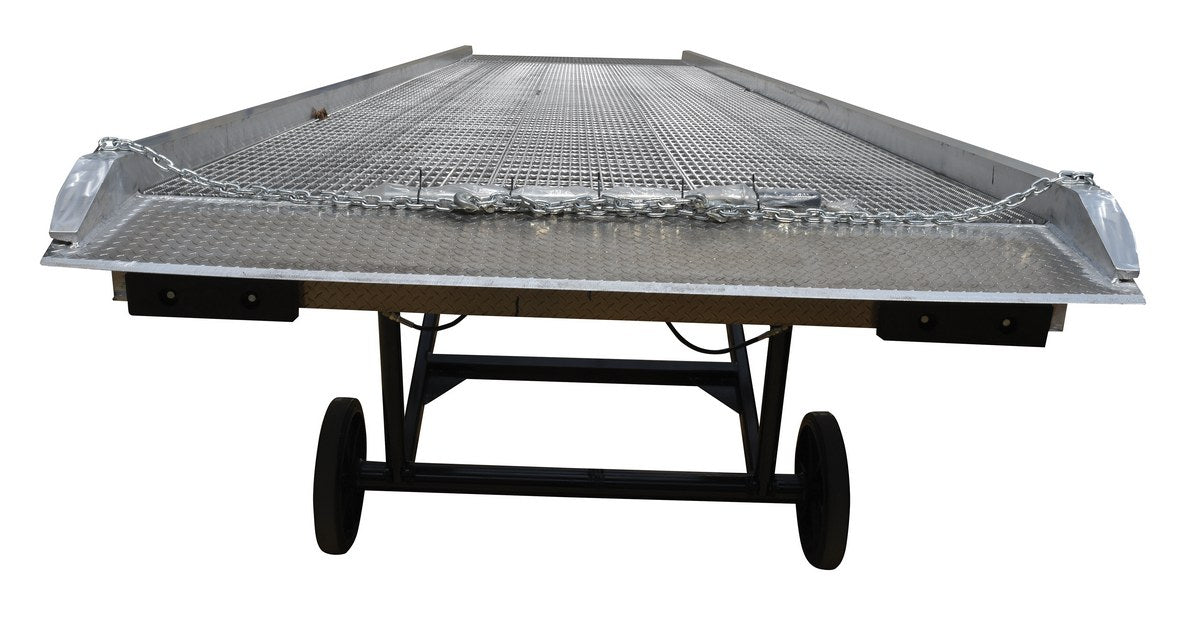 93"W x 30'L Aluminum Yard Ramp w/ Aluminum Grating - 16,000-lbs Capacity