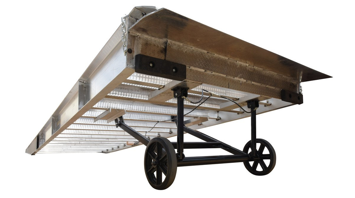 93"W x 30'L Aluminum Yard Ramp w/ Aluminum Grating - 16,000-lbs Capacity