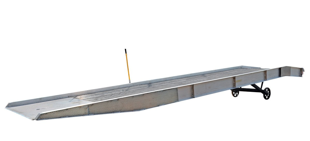93"W x 36'L Aluminum Yard Ramp w/ Aluminum Grating - 20,000-lbs Capacity