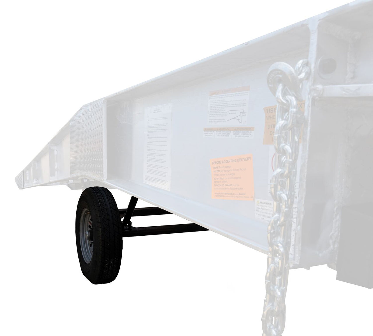 Aluminum Yard Ramp - Pneumatic Tires