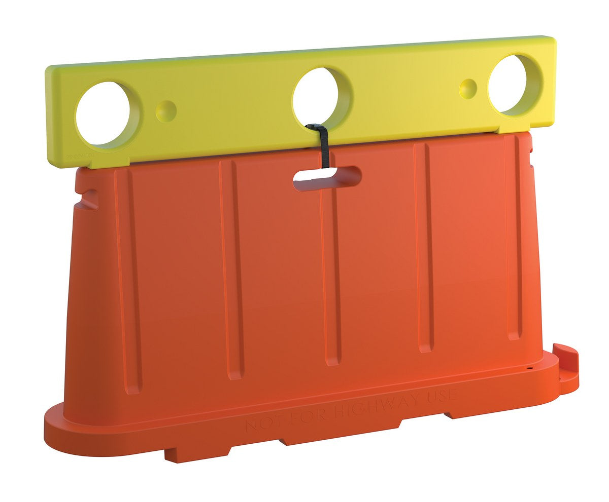PLASTIC BARRICADE EXTENSION 12" YELLOW