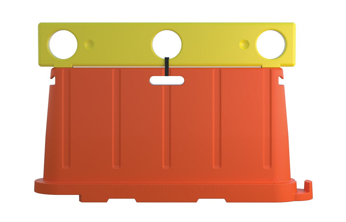 PLASTIC BARRICADE EXTENSION 12" YELLOW
