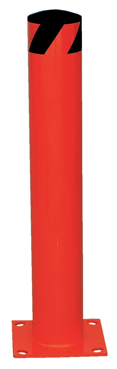 36"H x 5.5"Dia Steel Pipe Safety Bollard - Red