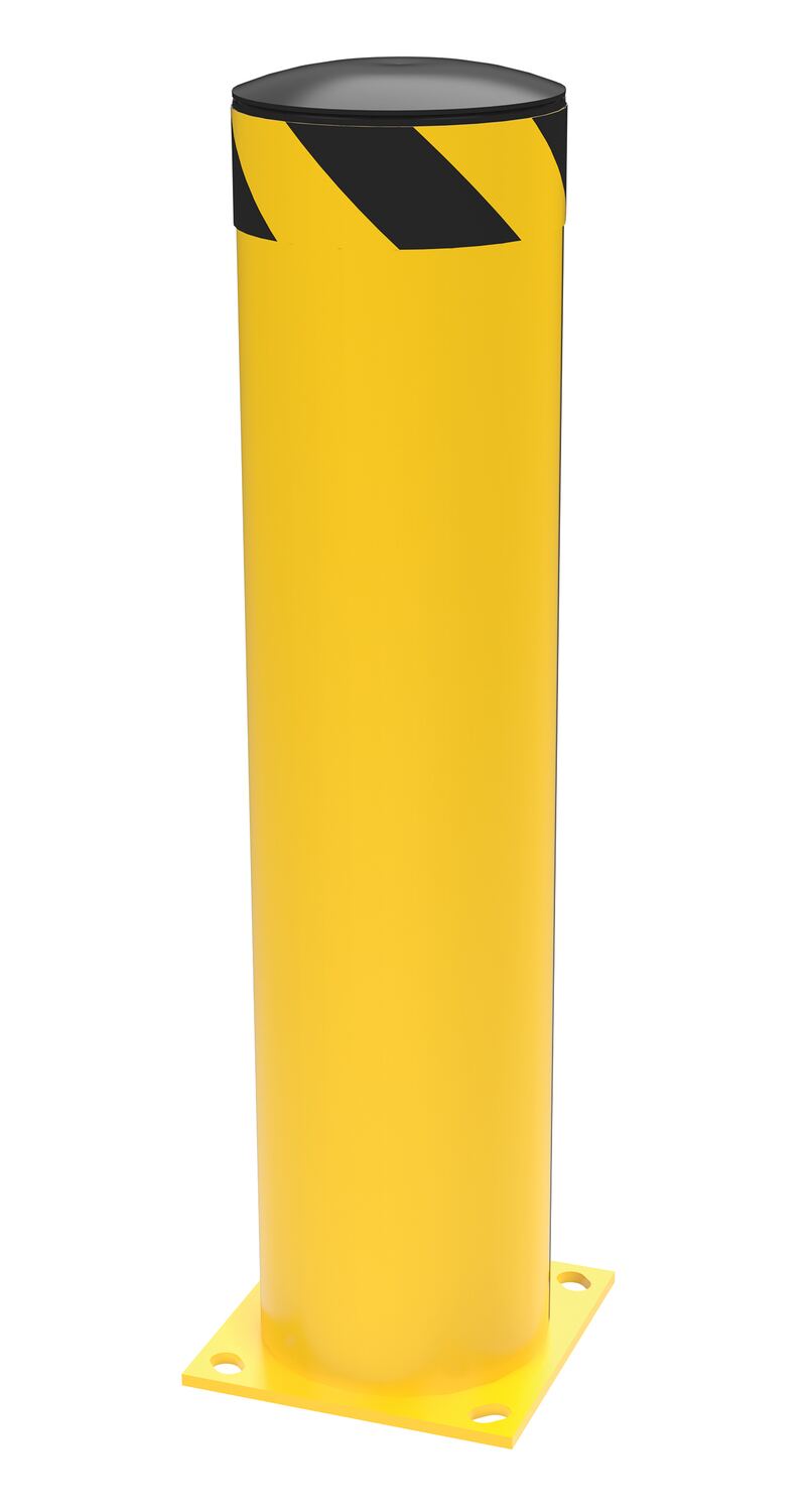 36"H x 8.5"Dia Steel Pipe Safety Bollard - Yellow