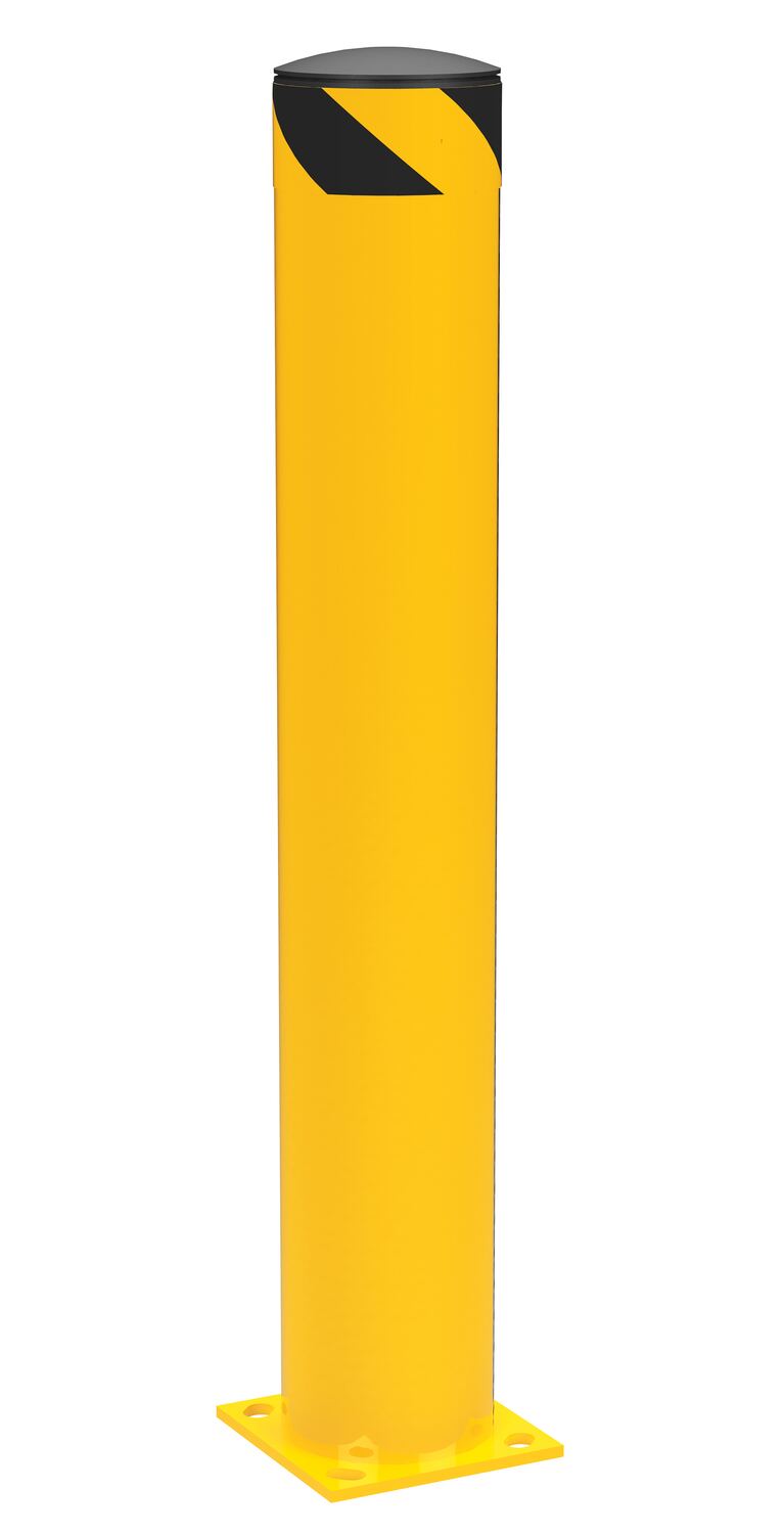 42"H x 6.5"Dia Steel Pipe Safety Bollard - Yellow