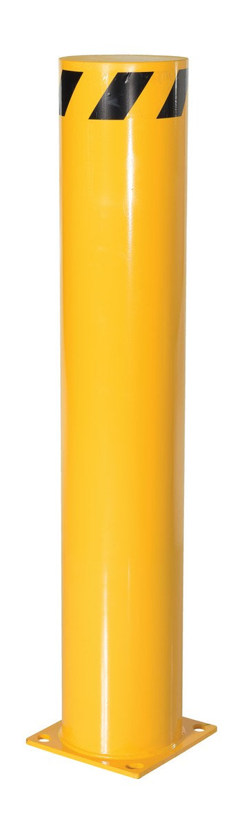 48"H x 8.5"Dia Steel Pipe Safety Bollard - Yellow