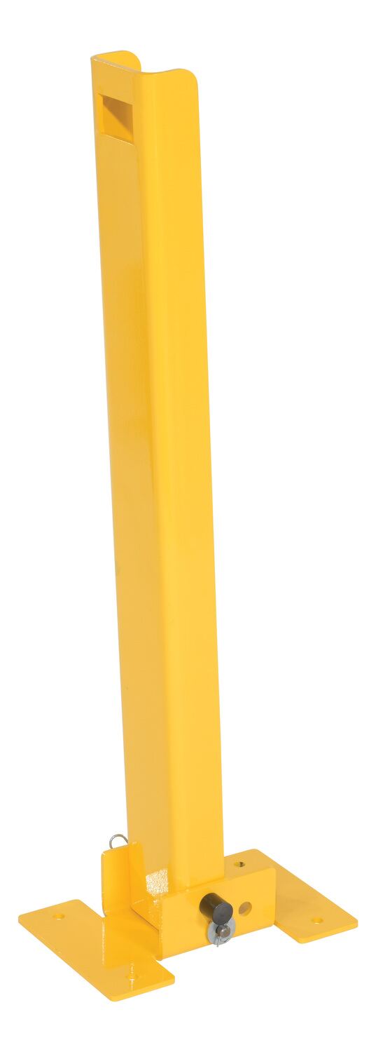 Steel 2 Way Fold Down Bollard 36 Inch Long Yellow