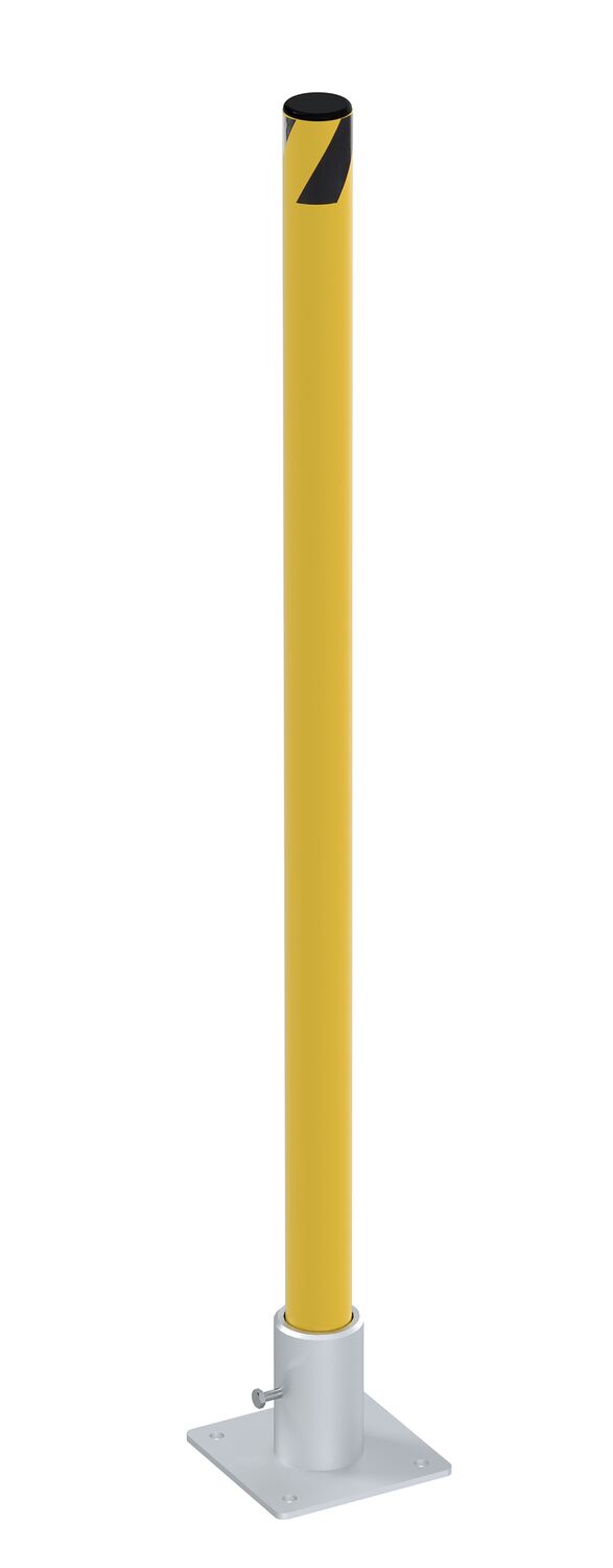 Steel Removable Pipe Safety Bollard 36 In x 1-3/4 In Yellow