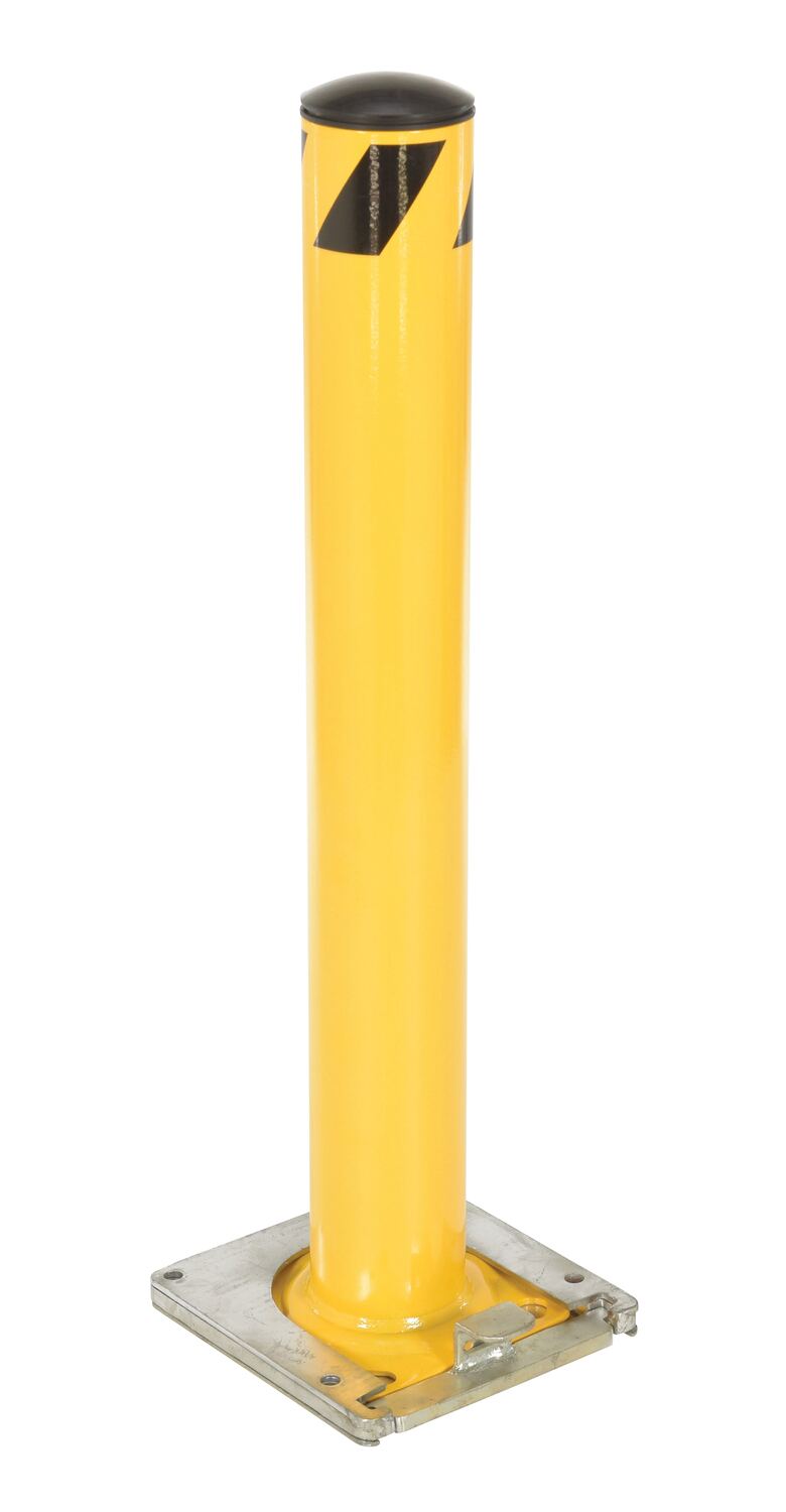 36"H x 4.5"D Removable Surface Mounted Steel Bollard