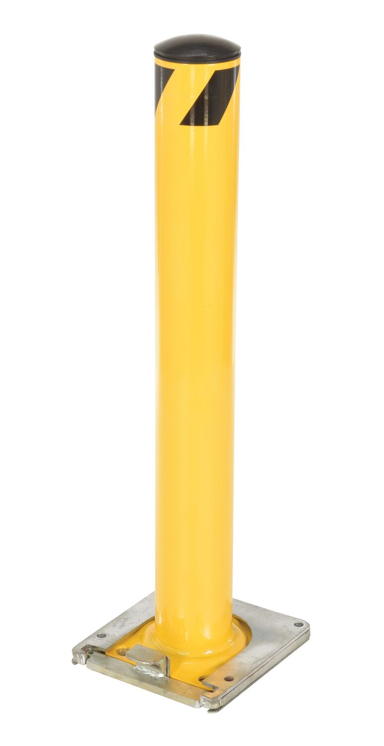 36"H x 4.5"D Removable Surface Mounted Steel Bollard