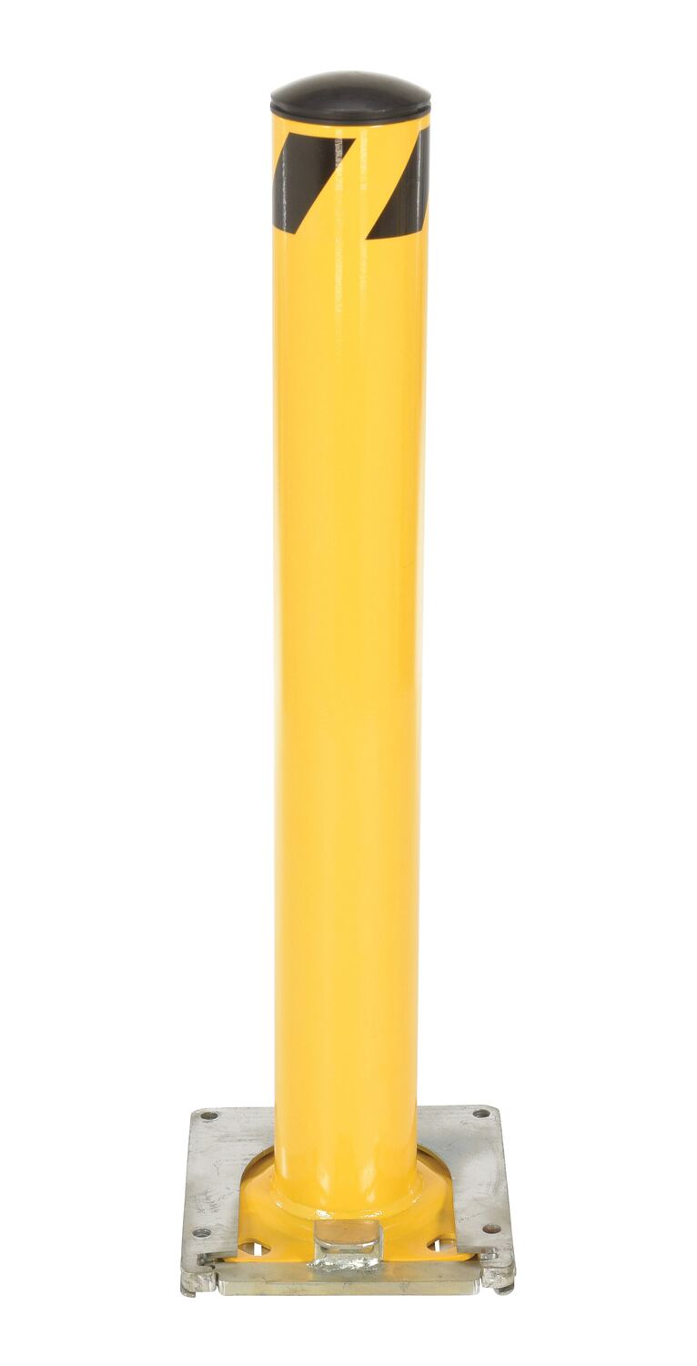36"H x 4.5"D Removable Surface Mounted Steel Bollard