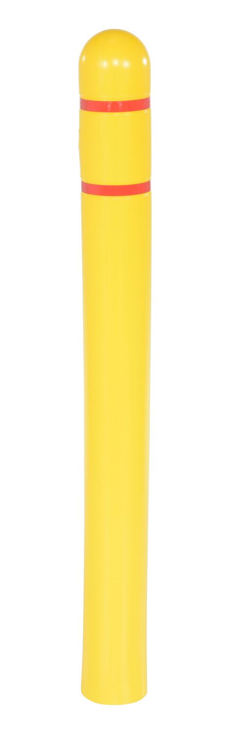 PLASTIC BOLLARD W-RED TAPE 7.125 X 52 IN - Model BPC-7L