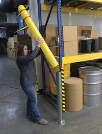 Thumbnail for PLASTIC BOLLARD W-RED TAPE 7.125 X 52 IN - Model BPC-7L