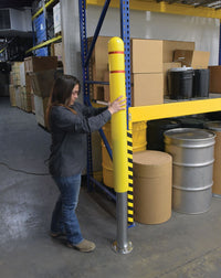 Thumbnail for PLASTIC BOLLARD W-RED TAPE 7.125 X 52 IN - Model BPC-7L