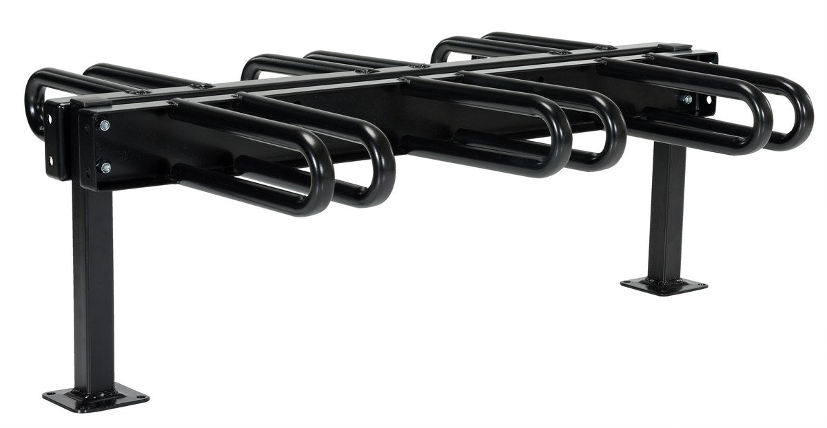40"L x 28"W x 26"H Ground Flange Bicycle Storage Rack