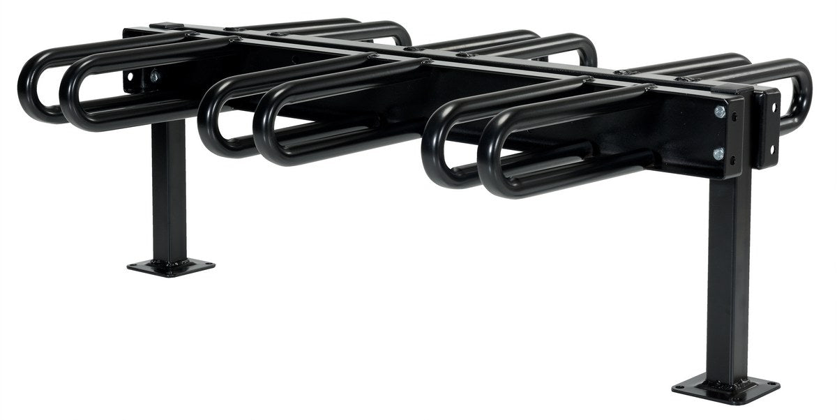 40"L x 28"W x 26"H Ground Flange Bicycle Storage Rack