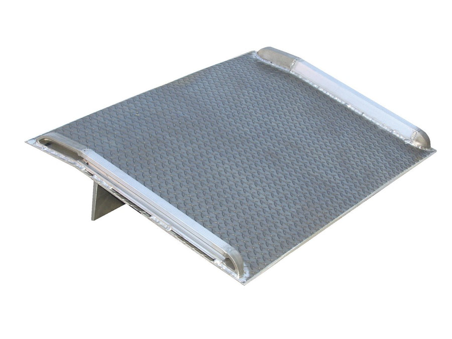 54"W x 66"L Aluminum Truck Dockboard with Side Curbs - 700-lbs Capacity