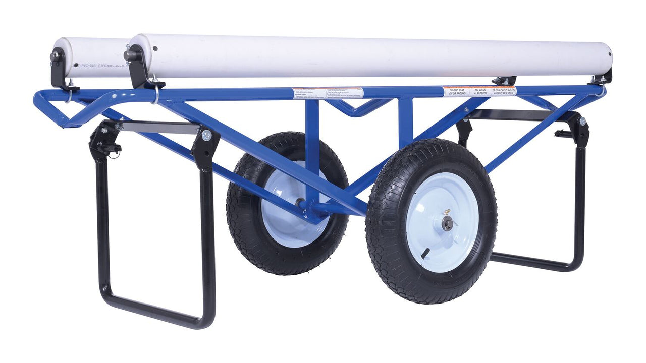 Portable Carpet Dispenser Dolly w/ Fully Pneumatic Wheels