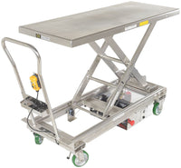 Thumbnail for Stainless Steel12V DC Long Deck Cart 1000 Lb. Capacity Silver